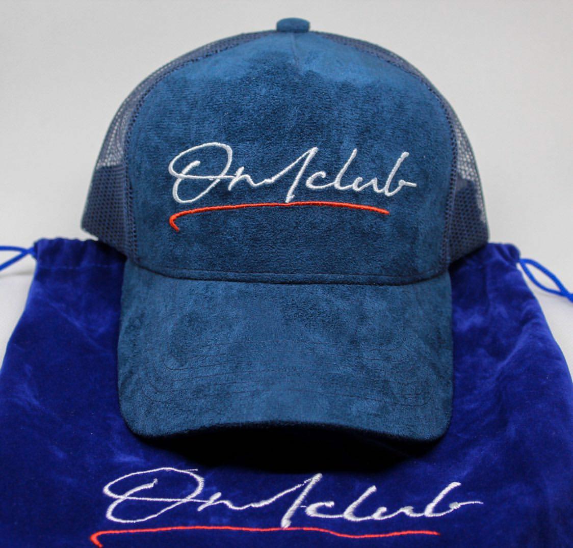 Original Signature Blue Suede Trucker Cap