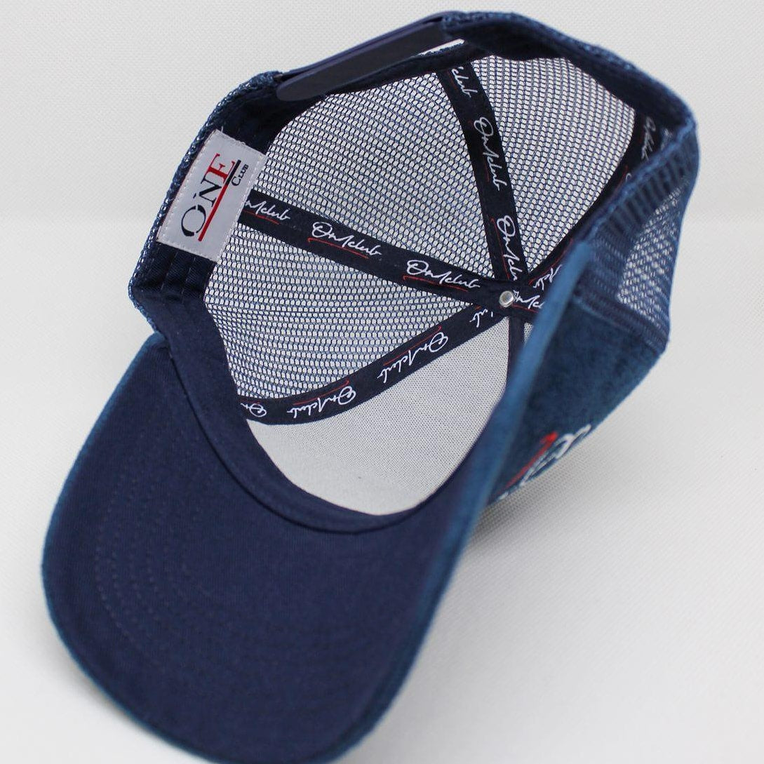 Original Signature Blue Suede Trucker Cap