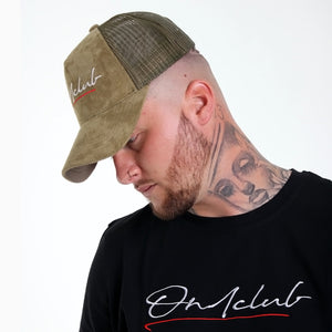 Original Signature Khaki Suede Trucker Cap