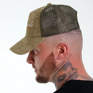 Original Signature Khaki Suede Trucker Cap