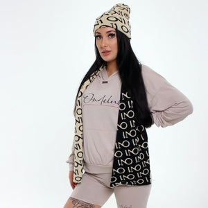 ON1 Beanie And Scarf - Beige|Black