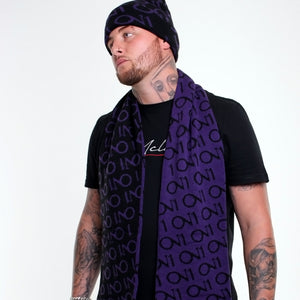 ON1 Beanie And Scarf - Purple|Black